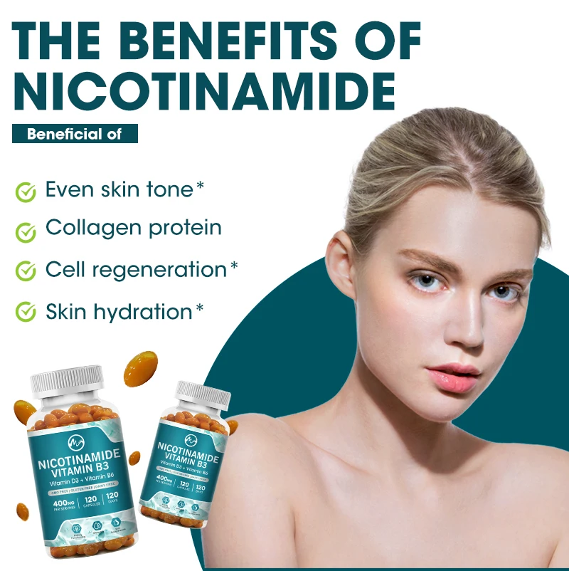 Minch Nicotinamide Vitaminen 400Mg Met Collageen Vitaminb3 Capsules Gezondheidszorg Voor Huid Resveratrol Supplement Supplement Nad