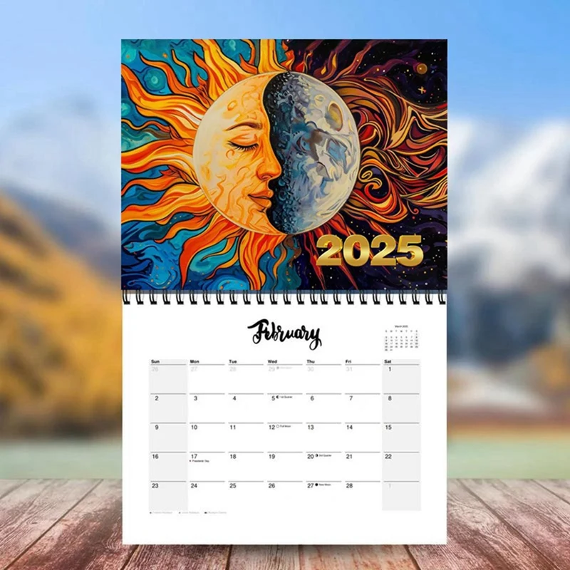 2Pcs Sun And Moon Calendar In 2025 Planning Calendar Calendar Sun And Moon Daily Monthly Schedule Planner Calendar