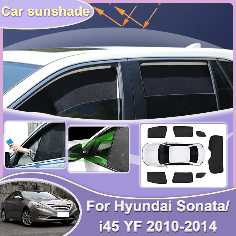 

Car Mesh Sunshades For Hyundai Sonata YF i45 2014 2010 2011 2013 Sun Visors Sunshade Sunscreen Window Covers Auto Accessories