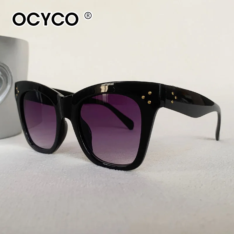 Quadratische Übergroße Sonnenbrille Damen Mode Schwarz Verlaufsglas Vintage Sonnenbrillen Weibliche Outdoor-Brillen Fahrer Retro Oculos De Sol