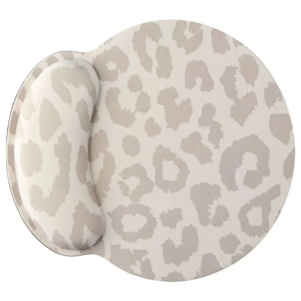 Tapete de mouse leopardo à prova d'água gel cinza mouse pad ergonômico base antiderrapante tapete de mouse escritório