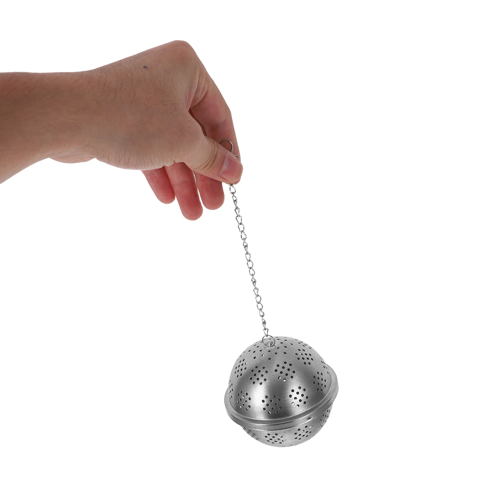 

Metal Tea Infuser Strainer 8.3cm Silver Spice Ball Filter for Teas Easy Dregs Removal Home Restaurant Tea House Supplies