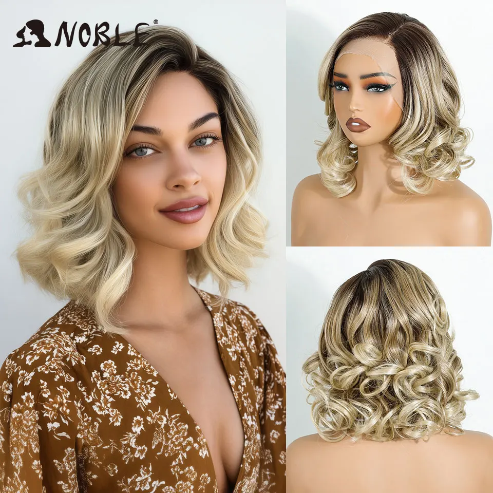 

Благородный синтетический парик фронта шнурка Волнистый парик шнурка Ombre Парик фронта шнурка Косплей парик Блондинка парики для женщин Парик шнурка синтетический парик шнурка