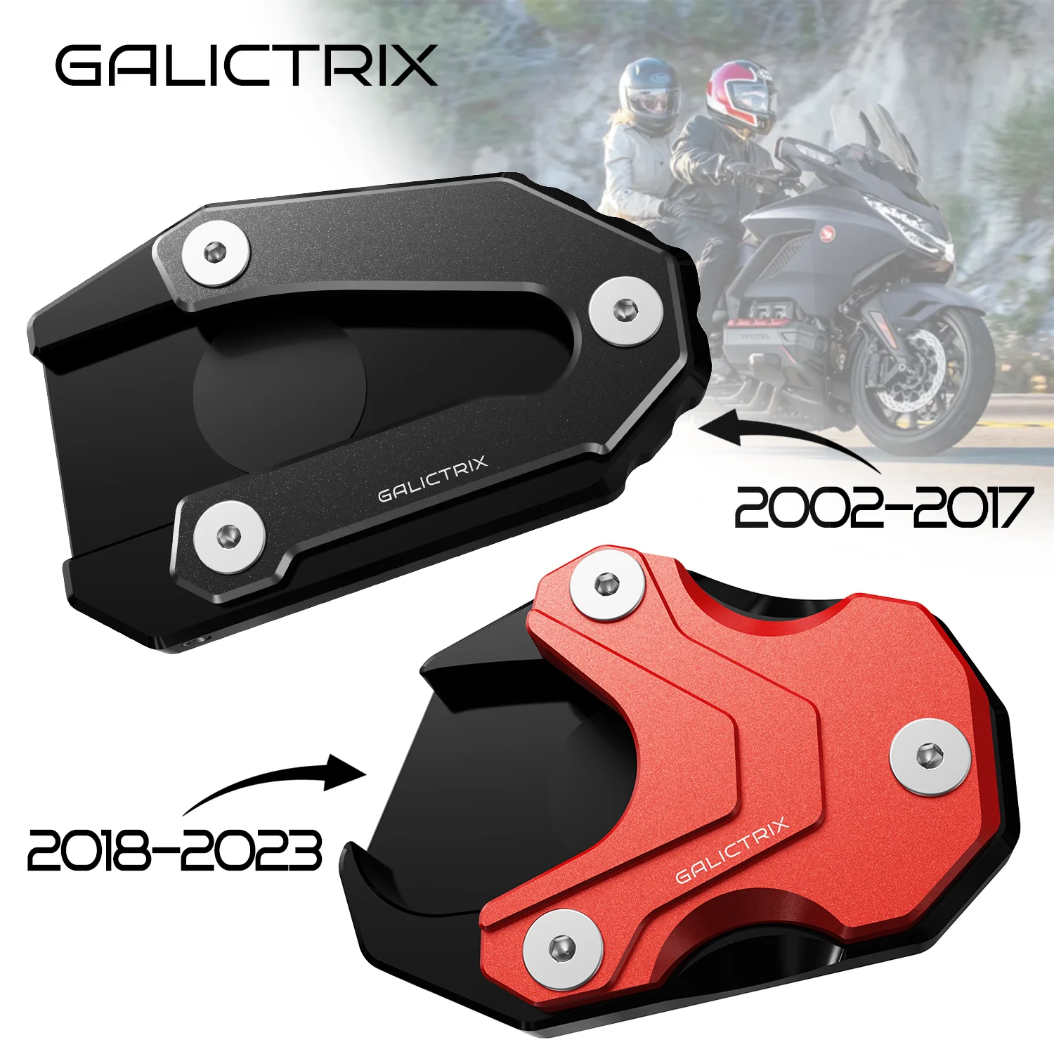 GALICTRIX for HONDA Goldwing 1800 Accessories 2018-2023 GL1800 2002-2017 Motorcycle Kickstand Pad Side Stand Pad Extension