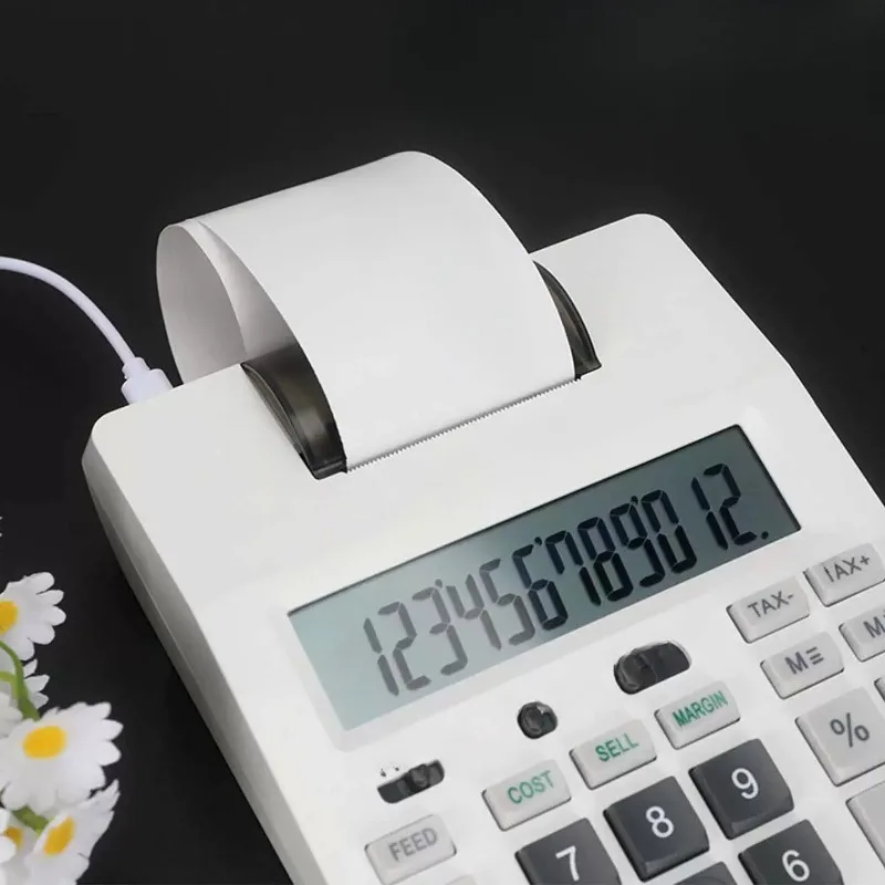 Printing Calculator Ink Wheel Monochrome Printing Machine