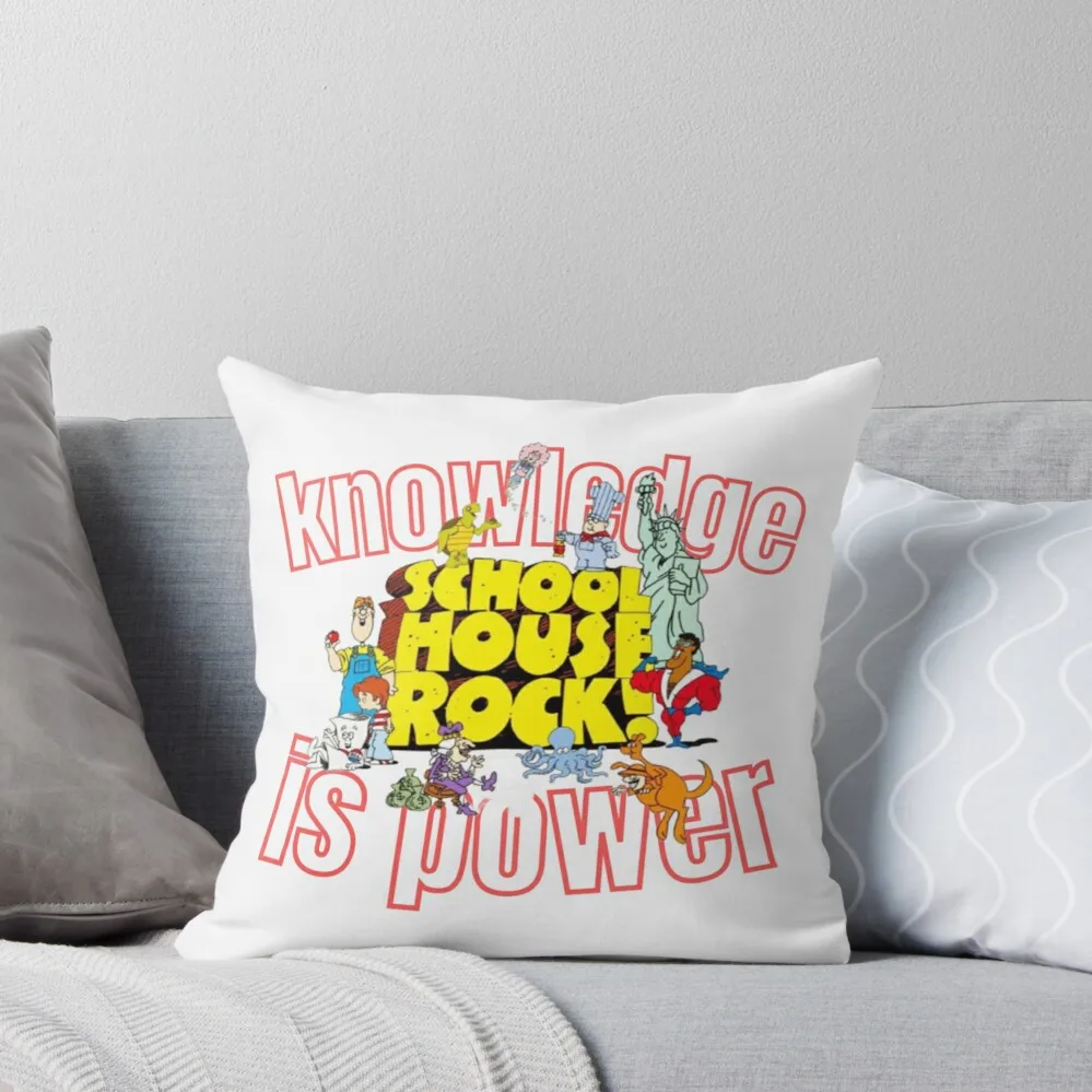 Schoolhouse Rock Knowledge Is Power Throw Pillow Cushions christmas cushions covers christmas pillow case pillow