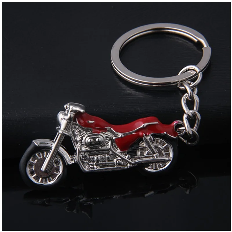 Shiny New Mountain Motorcycle Keychain 3D Cool Motorbike Helmet Keyring Car Key Pendant Bag Charm Accessories Key Chain For Man