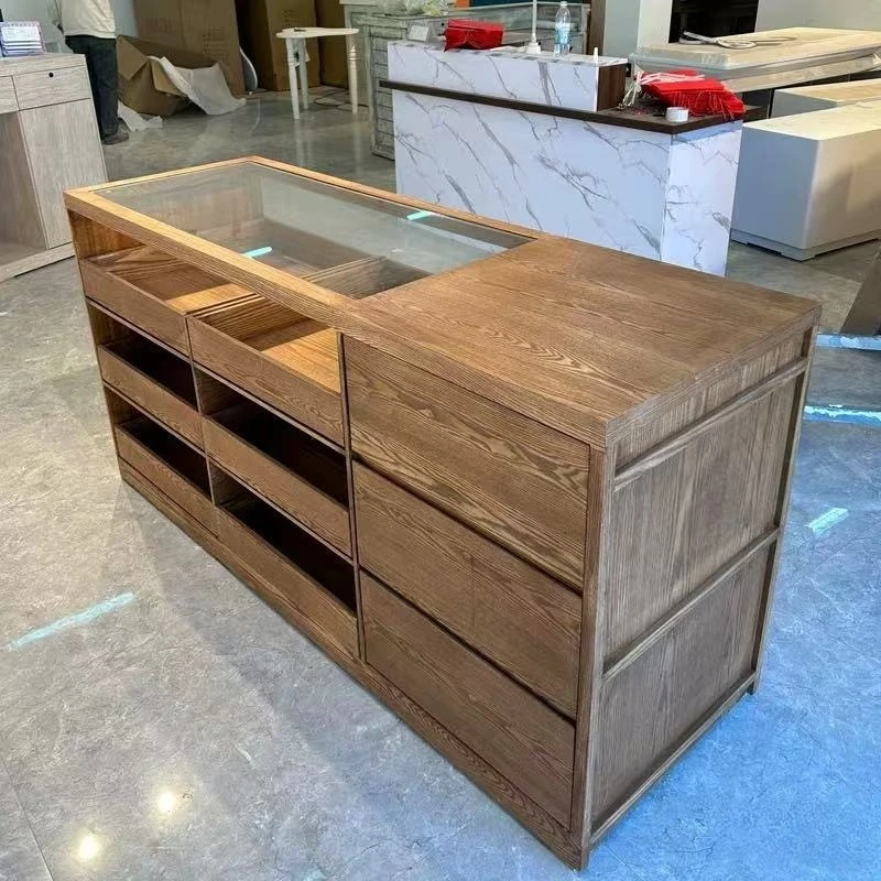 #Clothing StoreNakajima Table Display Table Side Cabinet Storage Cashier Decorative Cabinet Women's Clothing Store Booth Display