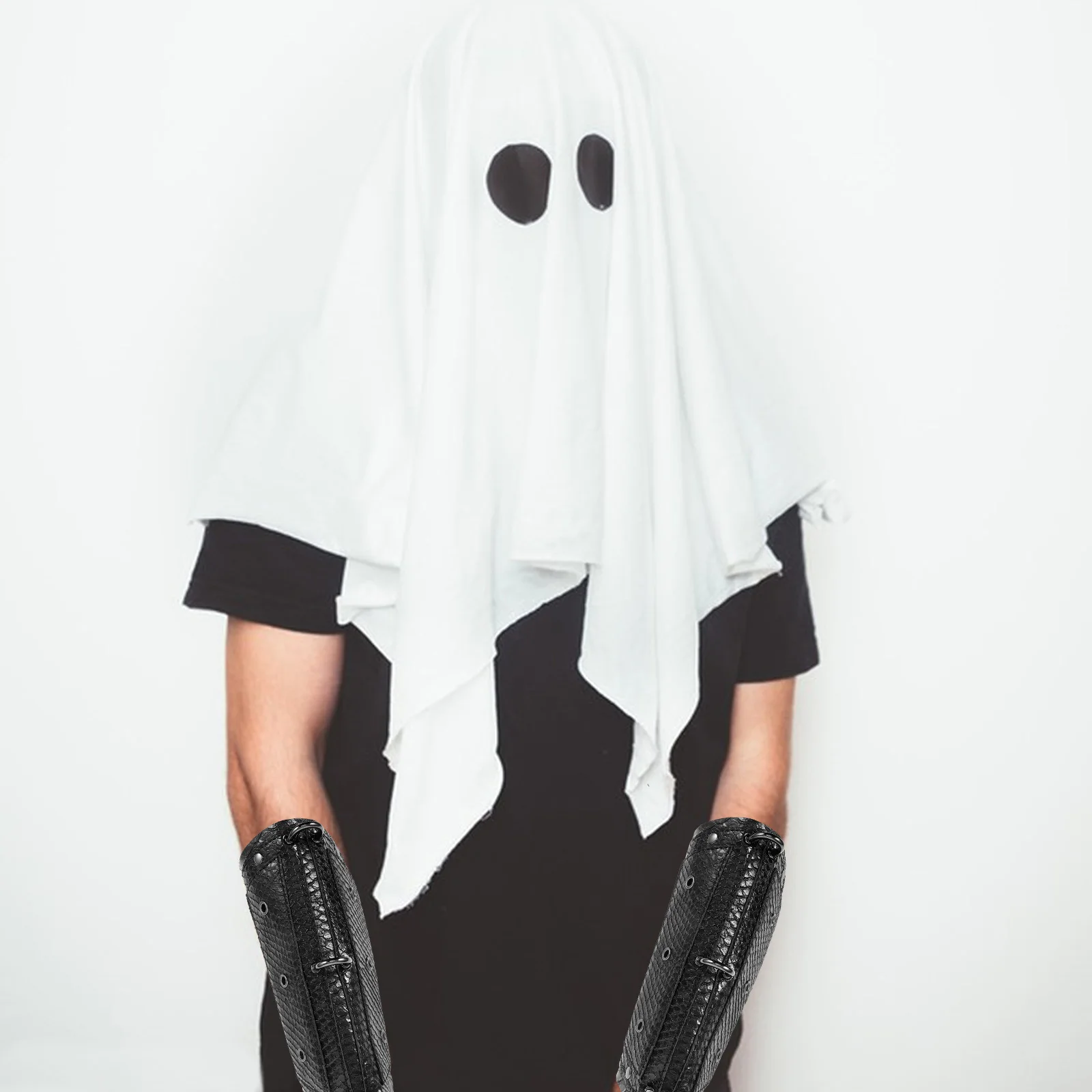 1 par chique mangas de braço de pele de cobra resistente artificial cosplay acessórios de fantasia de halloween mangas de braço masculino