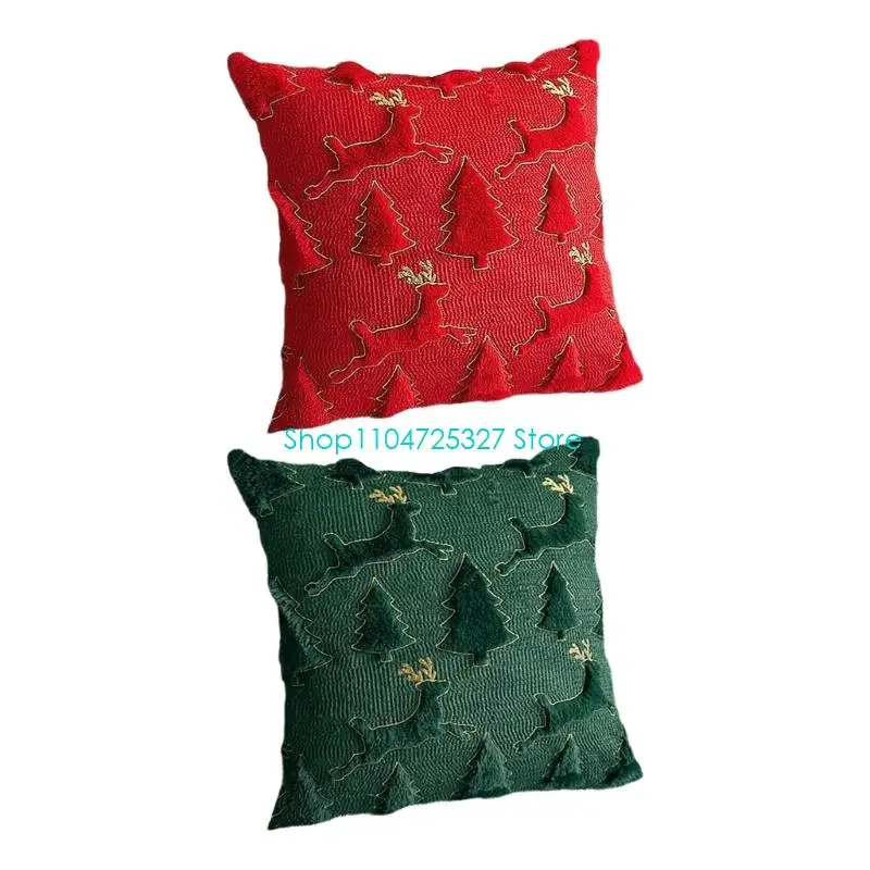 D8KF Comfortable Soft Season Pillow Case Invisible Closure Living Area Styling