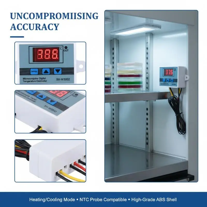 110V~220V 12V 24V Microcomputer Digital Temperature Controller Egg Incubator Farming Thermostat Regulator Automation System