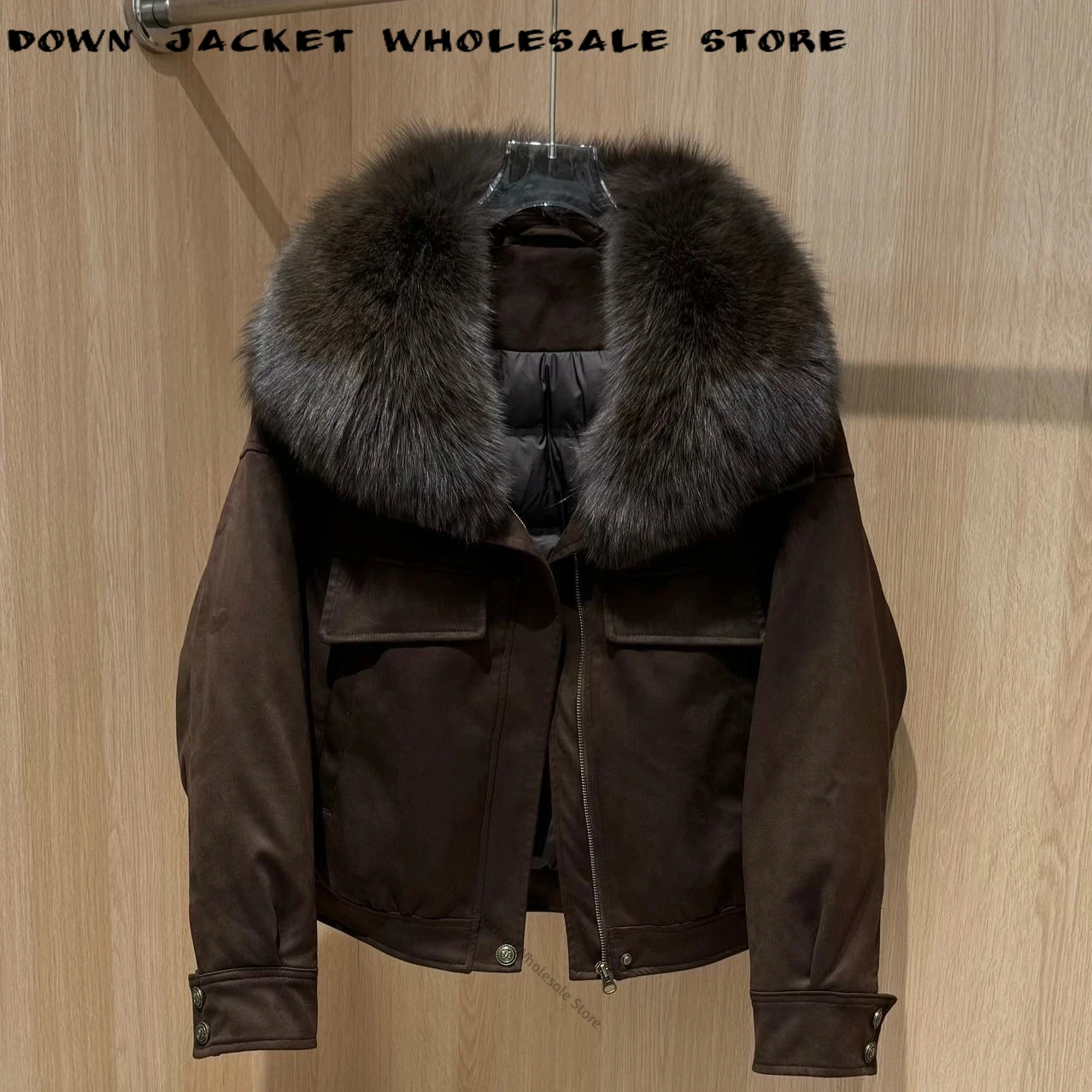 Women's Short Winter Down Jacket with Fur Collar Windproof Warm Cold Weather Outerwear Casual Commuting Travel Women Down Coat
