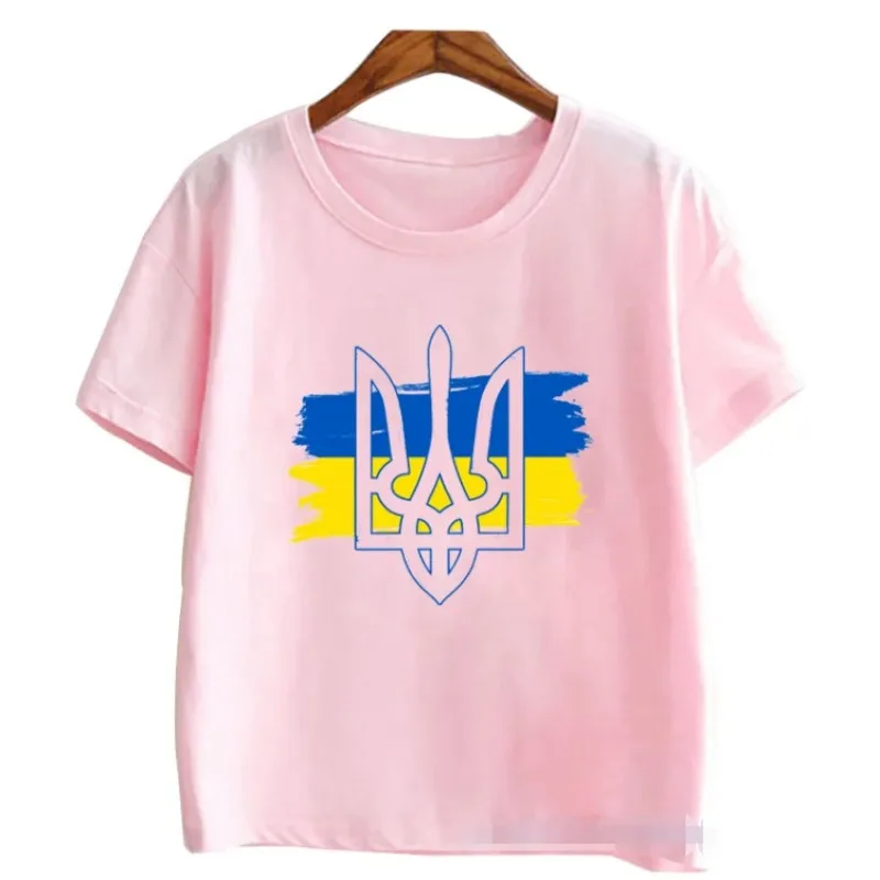 Wholesale Summer Sunflower Butterfly Pretty Print  Girls Pink T-shirt Kids Trident Clothes Children Casual  Tops