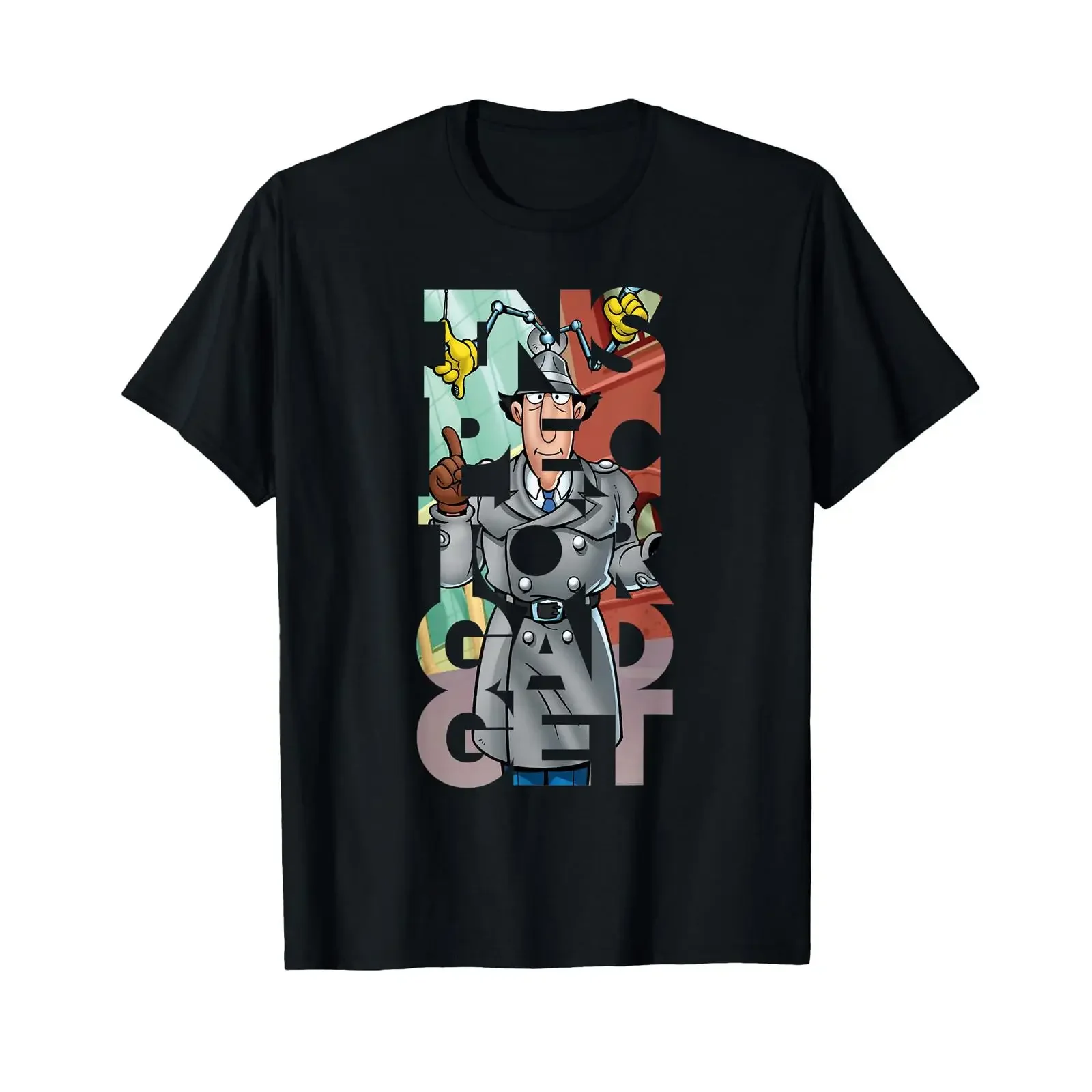 Inspector Gadget Adult T Shirt Typography 06 vintage Washed homme Breathable graphic Slightly fashion Top For Everyday Wear