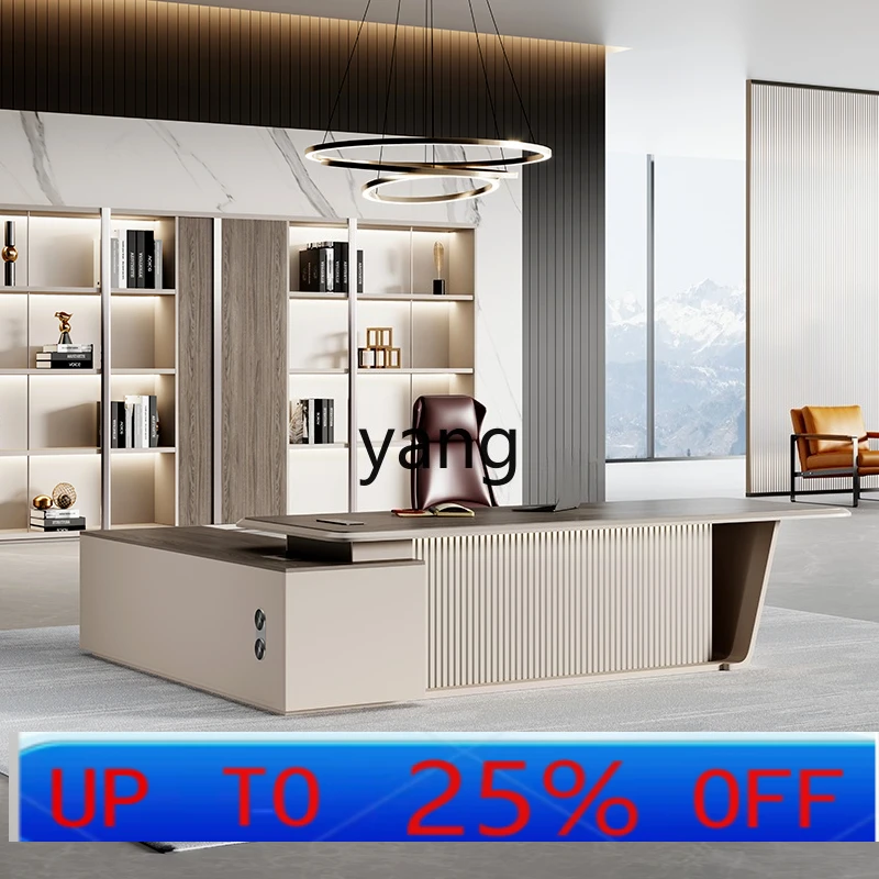 

LMM light luxury office desk and chair simple modern office table set