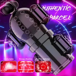 Fully Automatic Male Vibrating Massage Masturbator Wired Penis Trainer Simulated Vagina Masturbator Sex Toy Adult Supplies