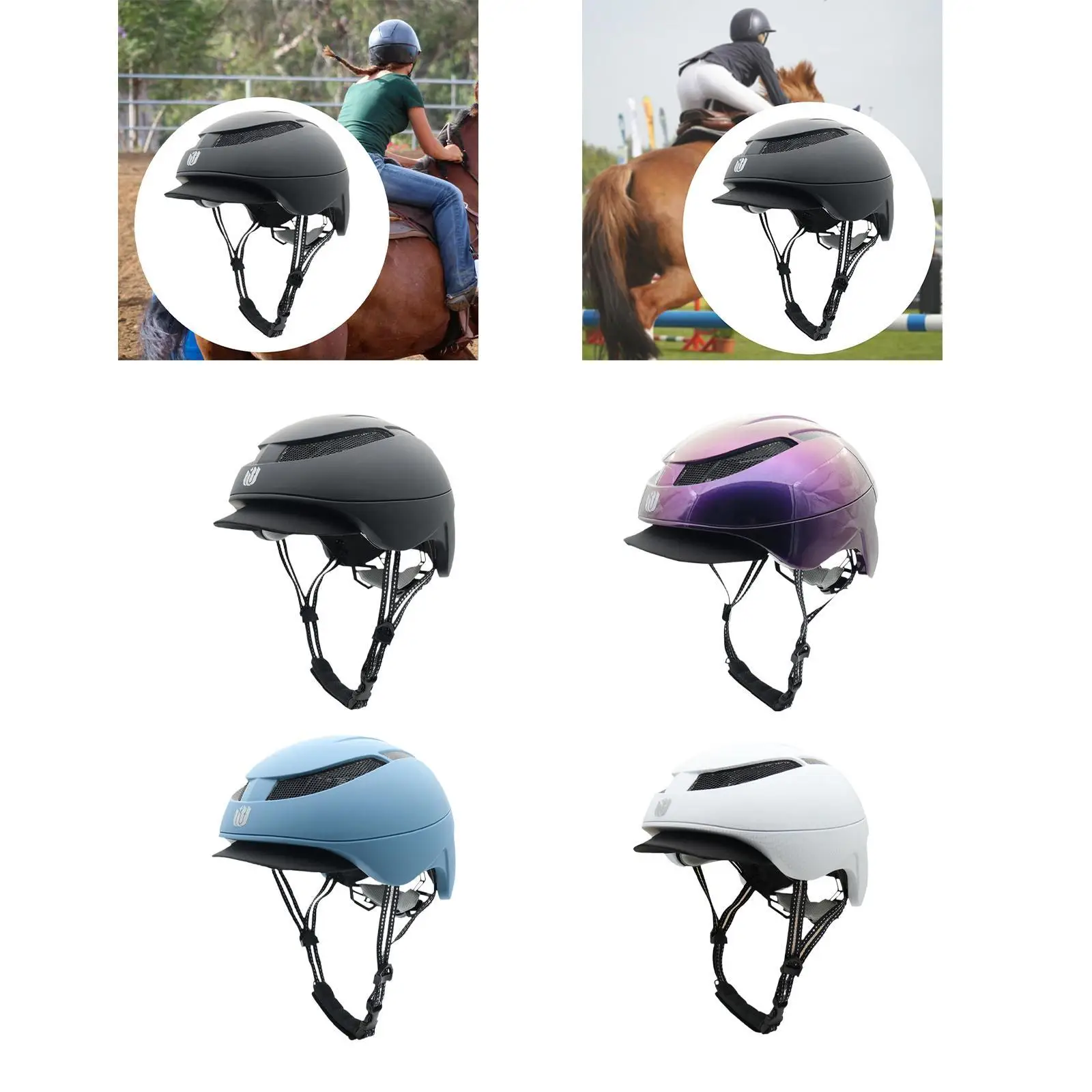 

Equestrian Helmet with Storage Bag Bike Helmet for Adults Cycling Women