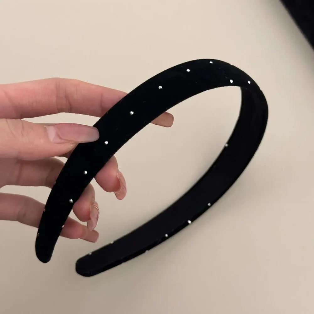 1pc European and American Red Black Velvet Headband Women Girls Hair Bands Elegant Hairband for Holiday Party Hair Accessories image 4