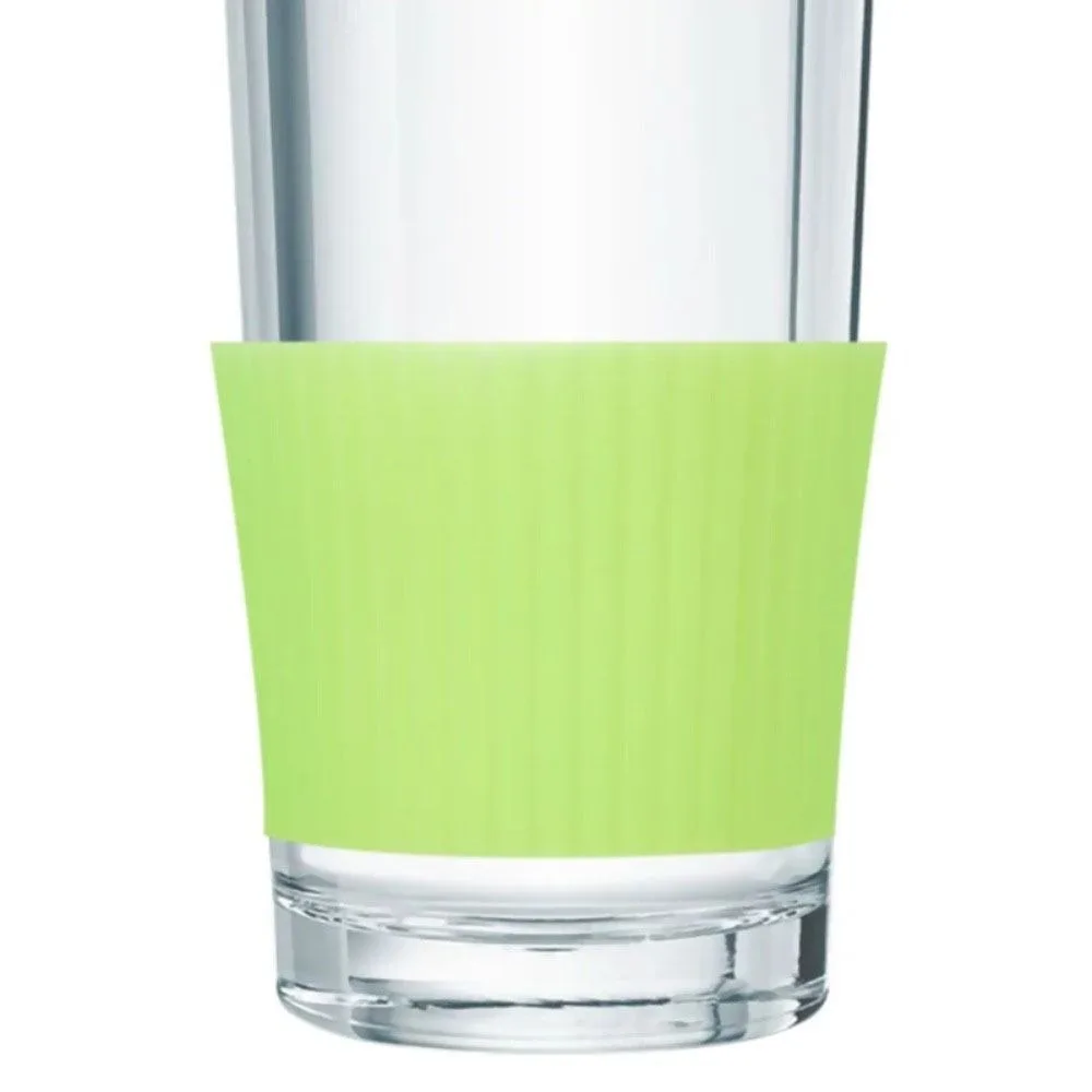 خطوط عمودية كوب سيليكون كم عدم الانزلاق المضادة للحرق القدح كم سميكة غطاء كوب عازل للحرارة فنجان القهوة #3