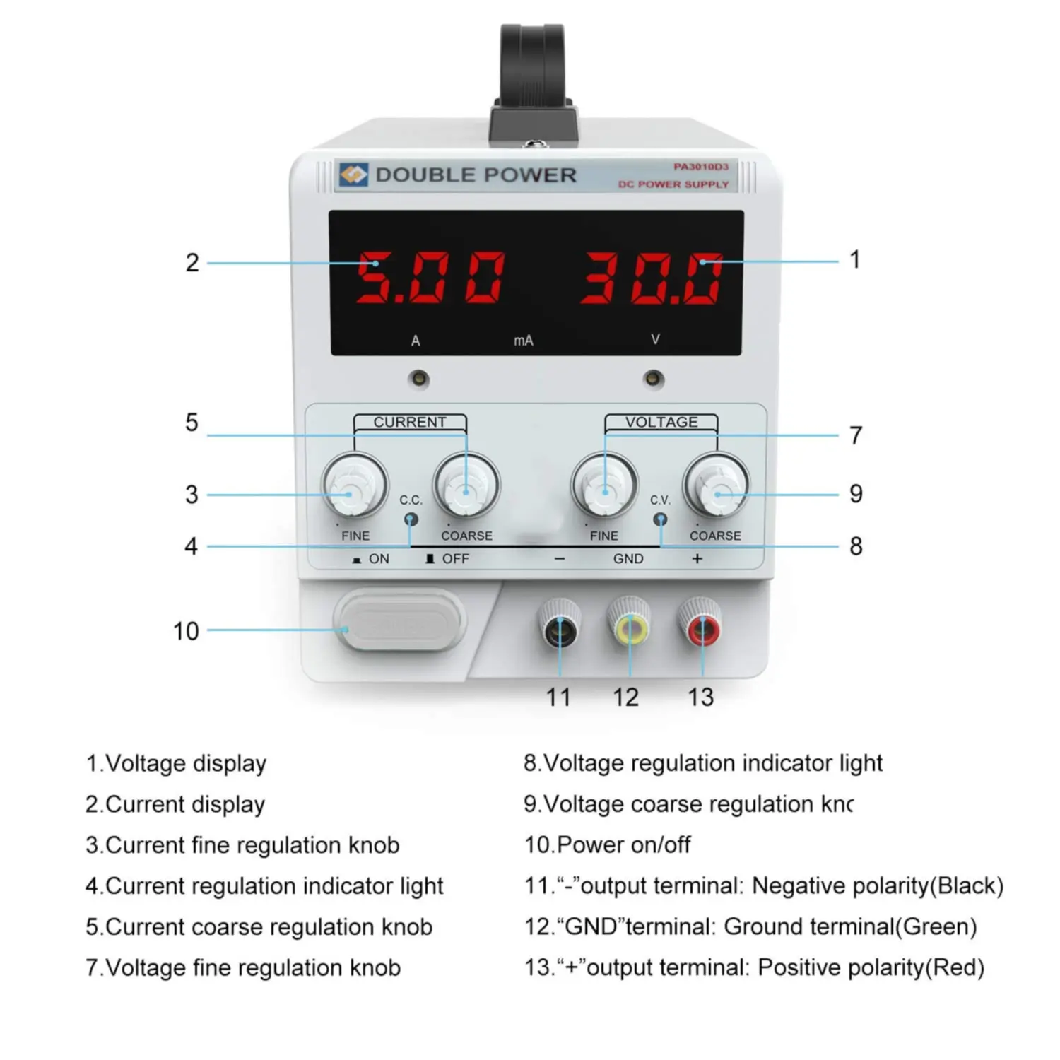 NEW 220V DC Laboratory 220V 30V10A Regulated Lab Power Supply Adjustable 30V 10A Voltage Regulator Stabilizer Switching Bench