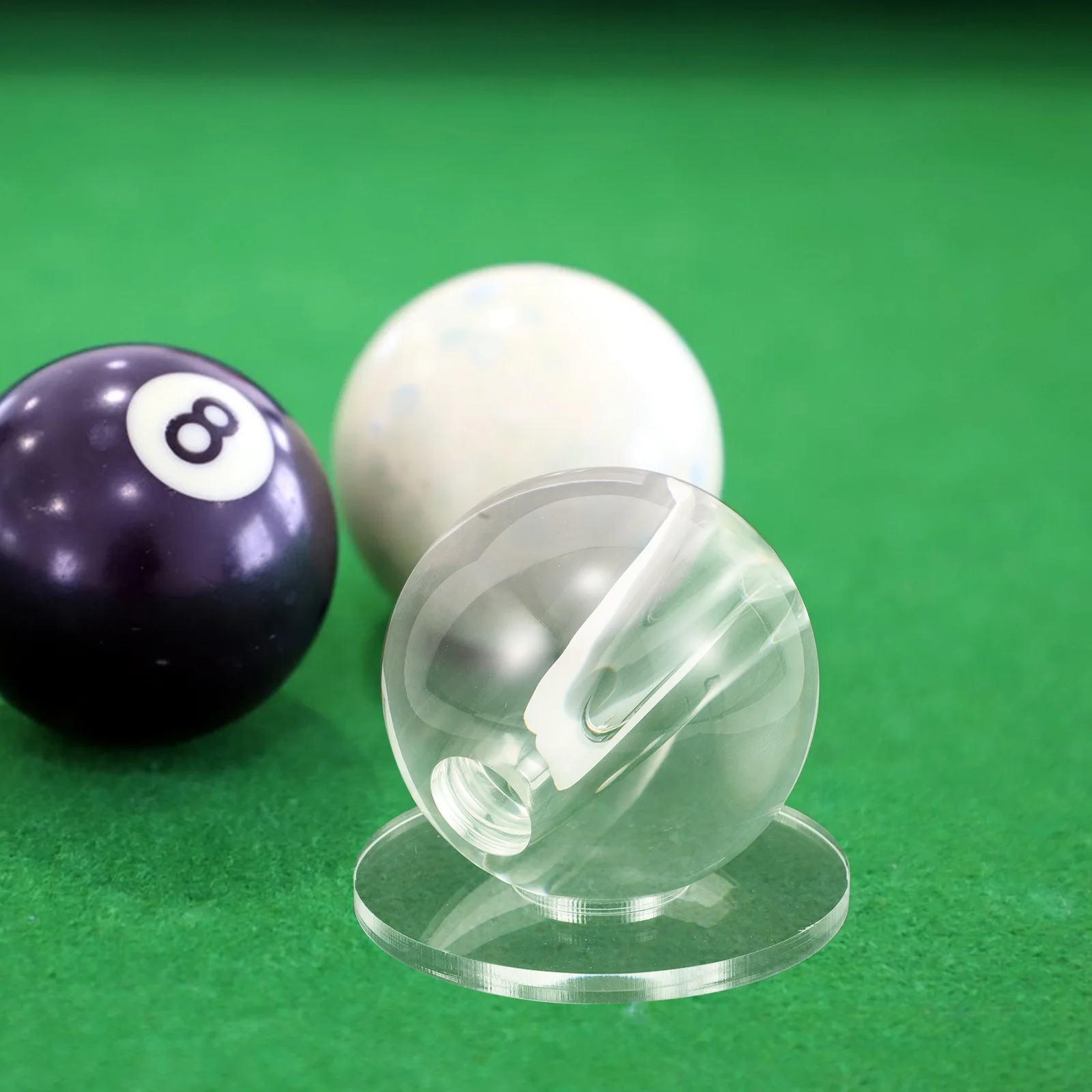 

Billiards Stroke Trainer Transparent Snooker Cue Training Ball with Hole Cue Accuracy Correction Enhancement