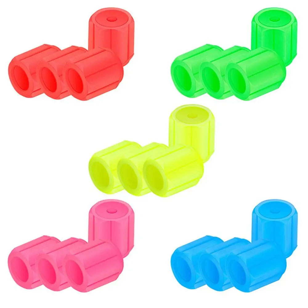 4Pcs/Set Cool Mini Car Valve Caps Luminous Rubber Tyre Valve Stem Non-slip Air Rim Cover Universal Car Decor Accessories