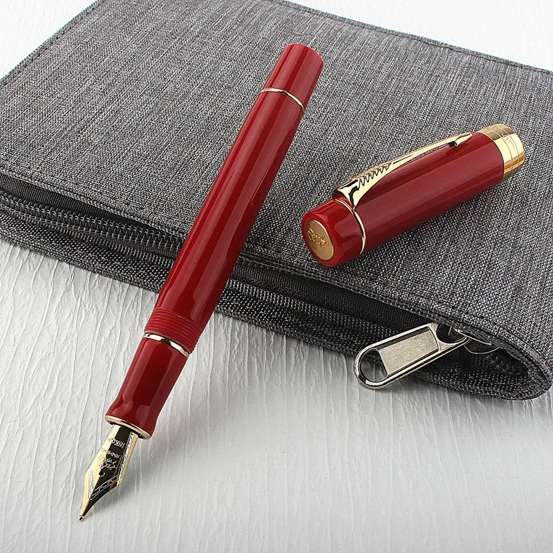 Fountain Pen Wiht Ink Jinhao 100 Pen Acrylic Ink Pen with Spinner Gold Accessory F Nib Writing Smooth Business Office