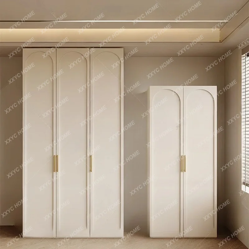 Support Wooden Closet Wardrobes Storage Sliding Door Clothes Bedroom Wardrobes Home White Armario Armable De Ropa Furniture  FT