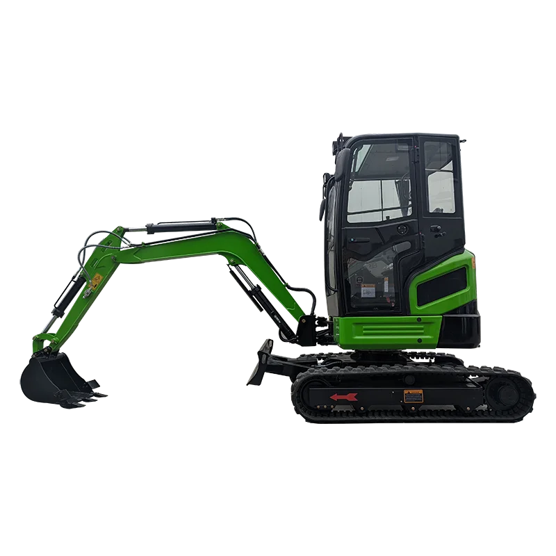 Small excavator with 3-ton mechanical bucket depth, optional accessories and customized color delivery