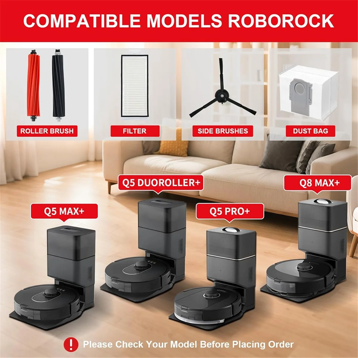 

НОВЫЙ комплект аксессуаров для Roborock Q5 Max+, Q5 DuoRoller+, Q5 Pro+, Q8 Max+, запасные части для робота-пылесоса