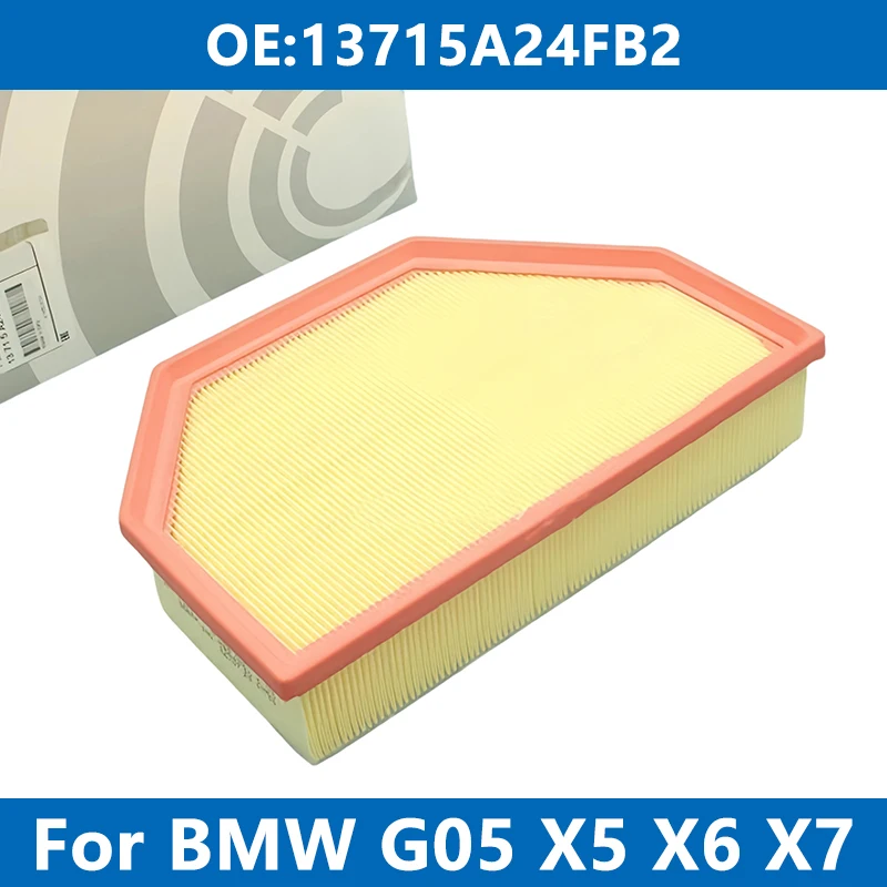 

Car Air Filter 13715A24FB2 For BMW G05 F95 G06 F96 G07 G09 X5 X6 X7 XM 40i 50e Mild Plug-in Hybrid B58 3.0 Engine 2023-