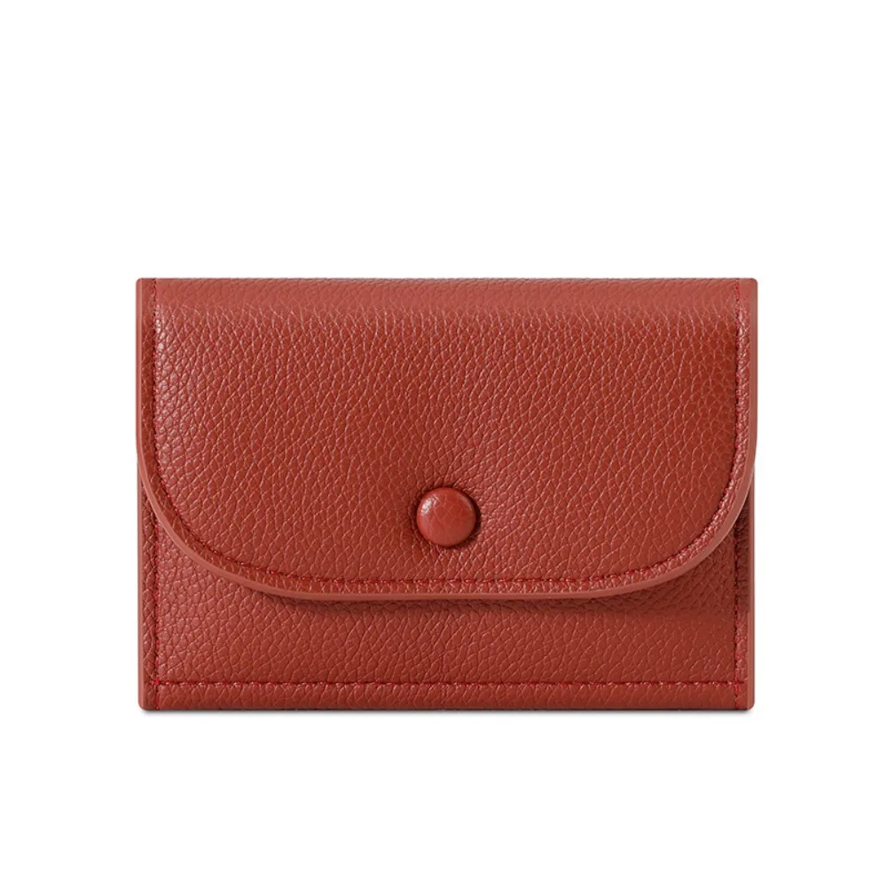 

Elegant Lychee Grain Coin Purse Ultra Thin Zipper Women Short Wallet Multi-function Short Clutch PU Leather Card Holder Outdoor