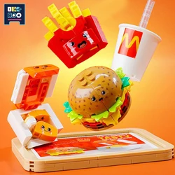 Hamburger Building Blocks 261pcs French Fries Fried Chicken Models Bricks Cartoon Fast Food Set Children's Toys Kids Gifts