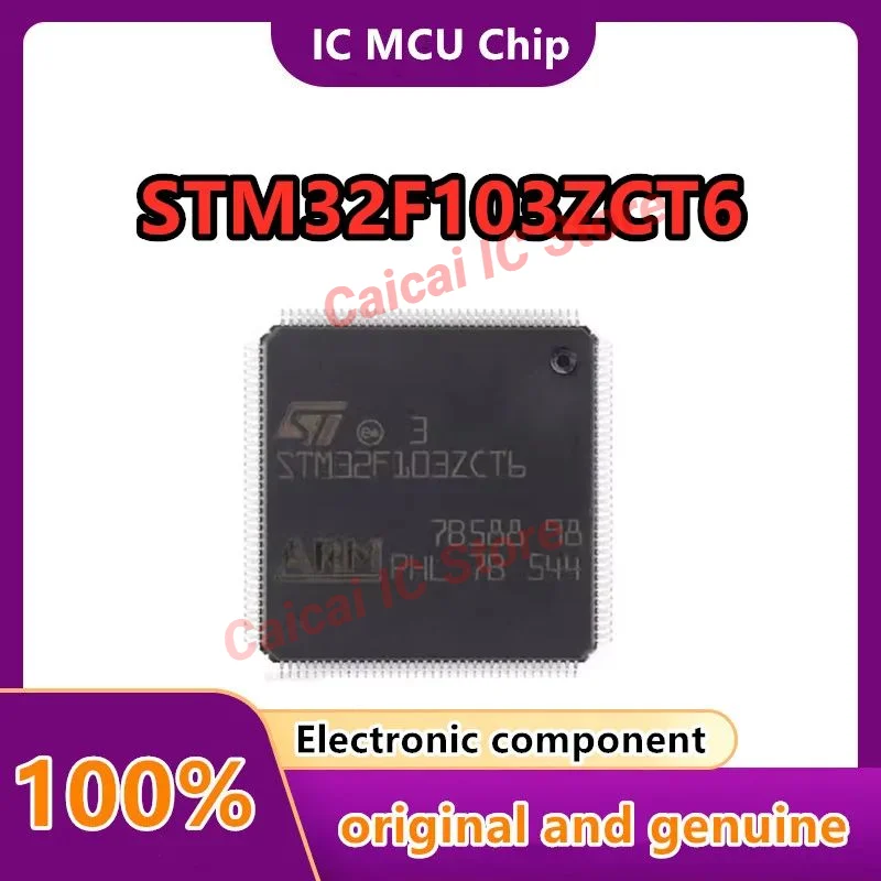 STM32F103ZCT6 STM32F103 ZCT7 LQFP144 ARM Cortex-M3 32 بت متحكم MCU المستوردة الأصلي حقيقية 1 قطعة/الوحدة