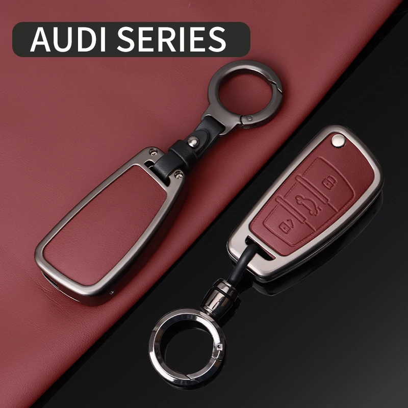 Metal Key Protective Case,For Audi A1 A3 A4 A5 A6 A7 Q3 Q5 Q7 S3 S4 S6 RS3 TT 8P 8L 8V C5 C6 - Remote Control Cover key gadgets