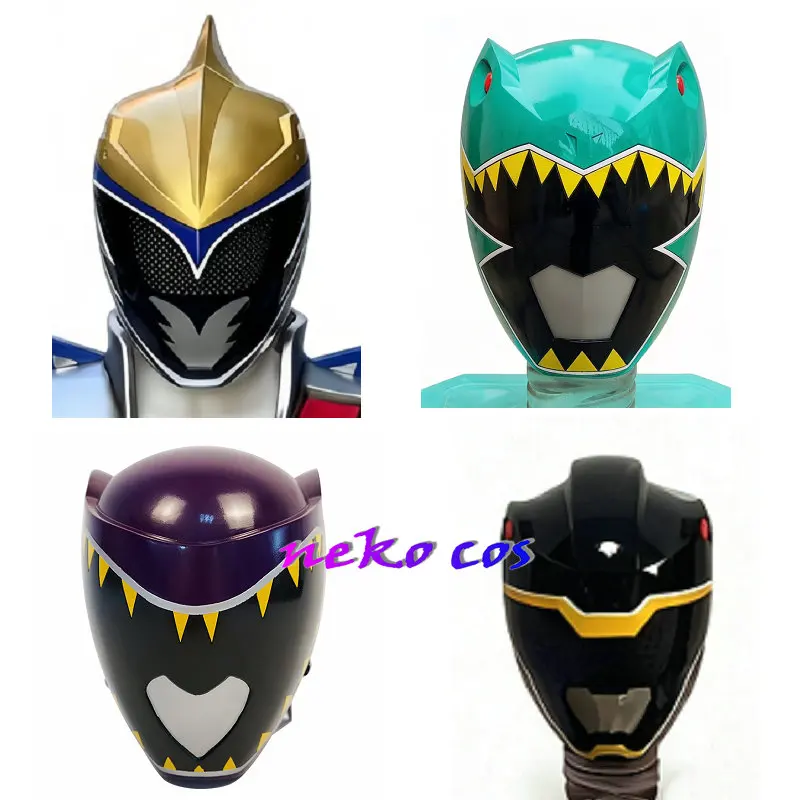 

nekocos Zyuden Sentai Kyoryuger Kyoryu Gold Kyoryu Green Kyoryu Black Kyoryu Violet Helmet Mask Resin Cosplay costume
