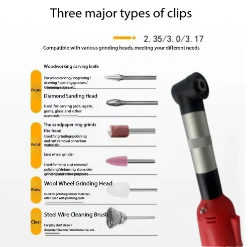 16.8V Lithium Battery Electric Polisher ,Mini Angle Grinder, Electric Straight Grinder Electric Engraver Tile Cutting Cleaning