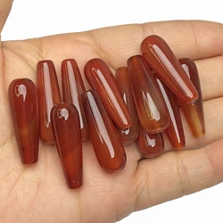 10x30mm Natural Water Drop Red Carnelian Agates Stone Loose Crafts Beads For Jewelry Making Diy Pendant Accessories Earrings