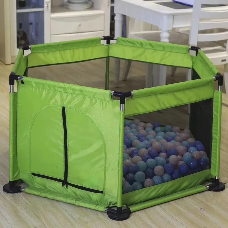 Pink Baby Playpen Kids Indoor Home Safety Fence Infant Toddler Crawling Walking Anti Fall Barrier Ball Pit Activity Play Yard