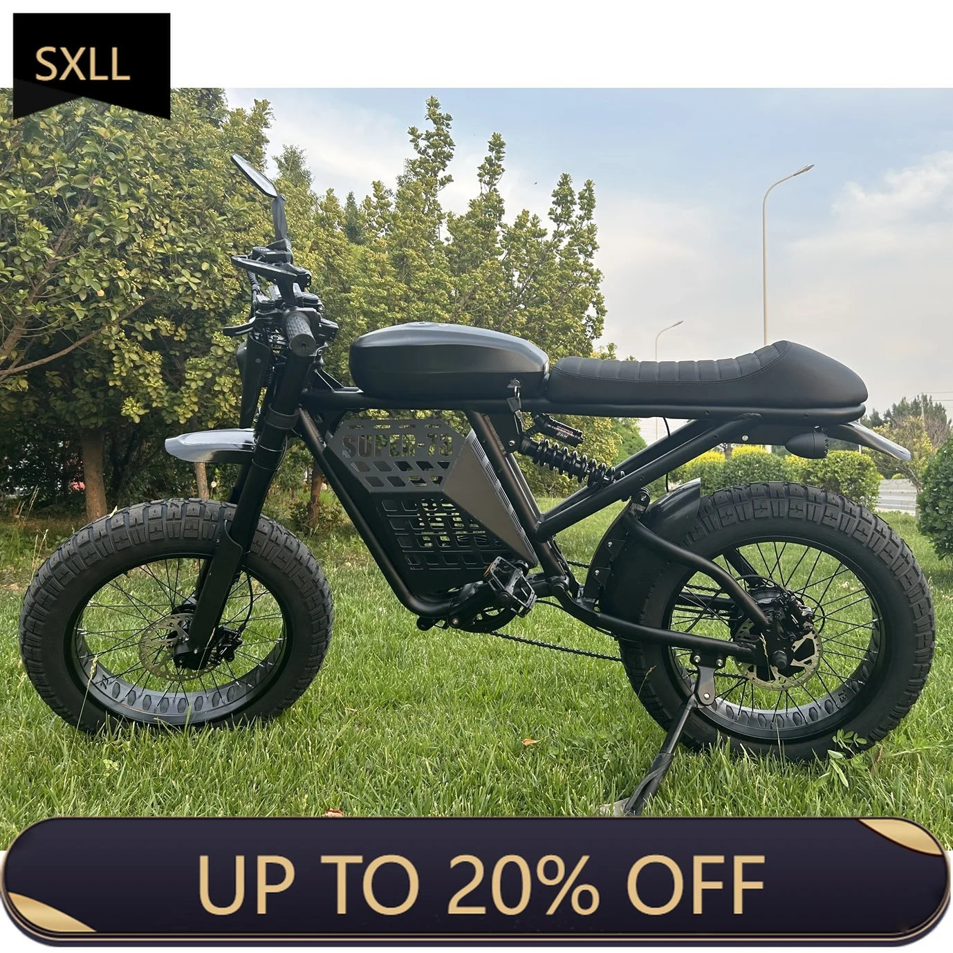 

SXLL All Cheap Fatbike Cafe Racing Full Suspension Mountain Fatbike Ebike MTB Electric Buggy 750W 13Ah Hydraulic Brakes