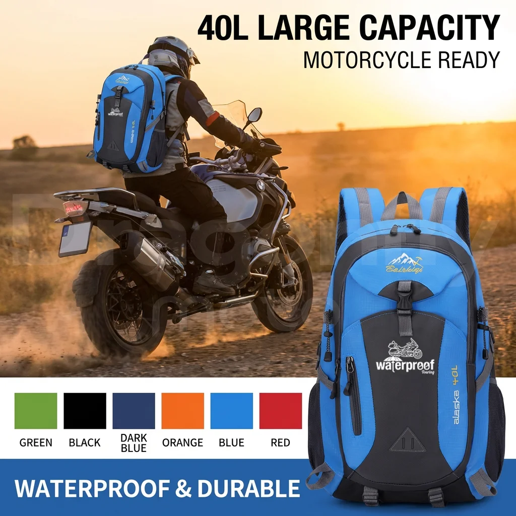 

For Yamaha YZF R3 R25 R6 R1 2013-2019 Motorcycle 40L outdoor hiking bag sports bag leisure travel backpack large capacity