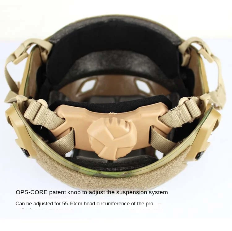 FAST Helmet PJ Edition Oval Hole OPS Adjustable Suspension, Game CS Rail Helmet Military Fan Tactical Helmet