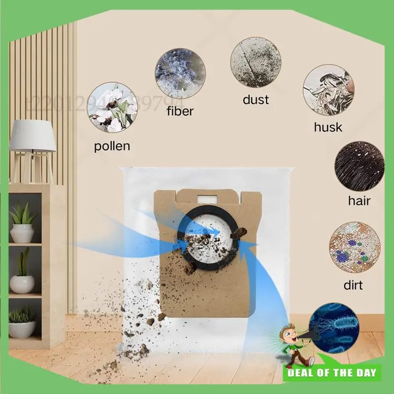 -ABPO 9 peças de acessórios para aspirador de pó robô, sacos de pó de reposição para Xiaomi Dreame L10S Ultra