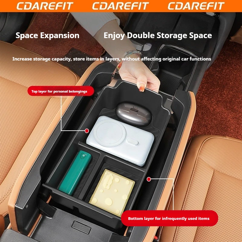 Für Chery ICAR V27 Auto-Armlehnenbox Erweiterbare Aufbewahrungsbox Mittelkonsole Armlehnen-Aufbewahrungsfach Modifikationszubehör – Detail 2