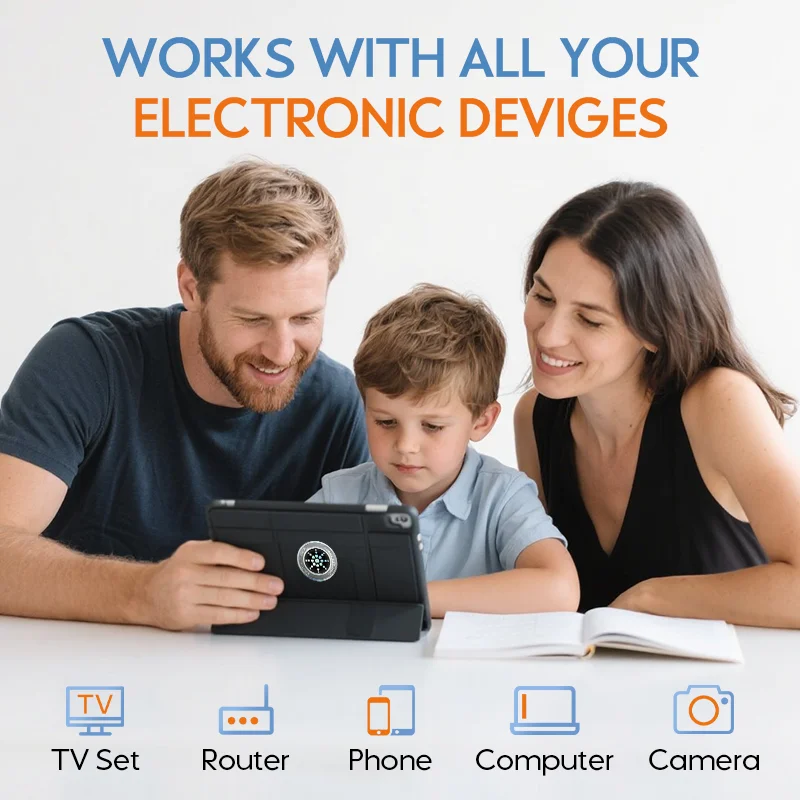 EMF Protection ANTI-Radiation Stickers Cell Phone Shields for Smart Phone Laptops Computer iPad and All Electronic Devices - náhled 4