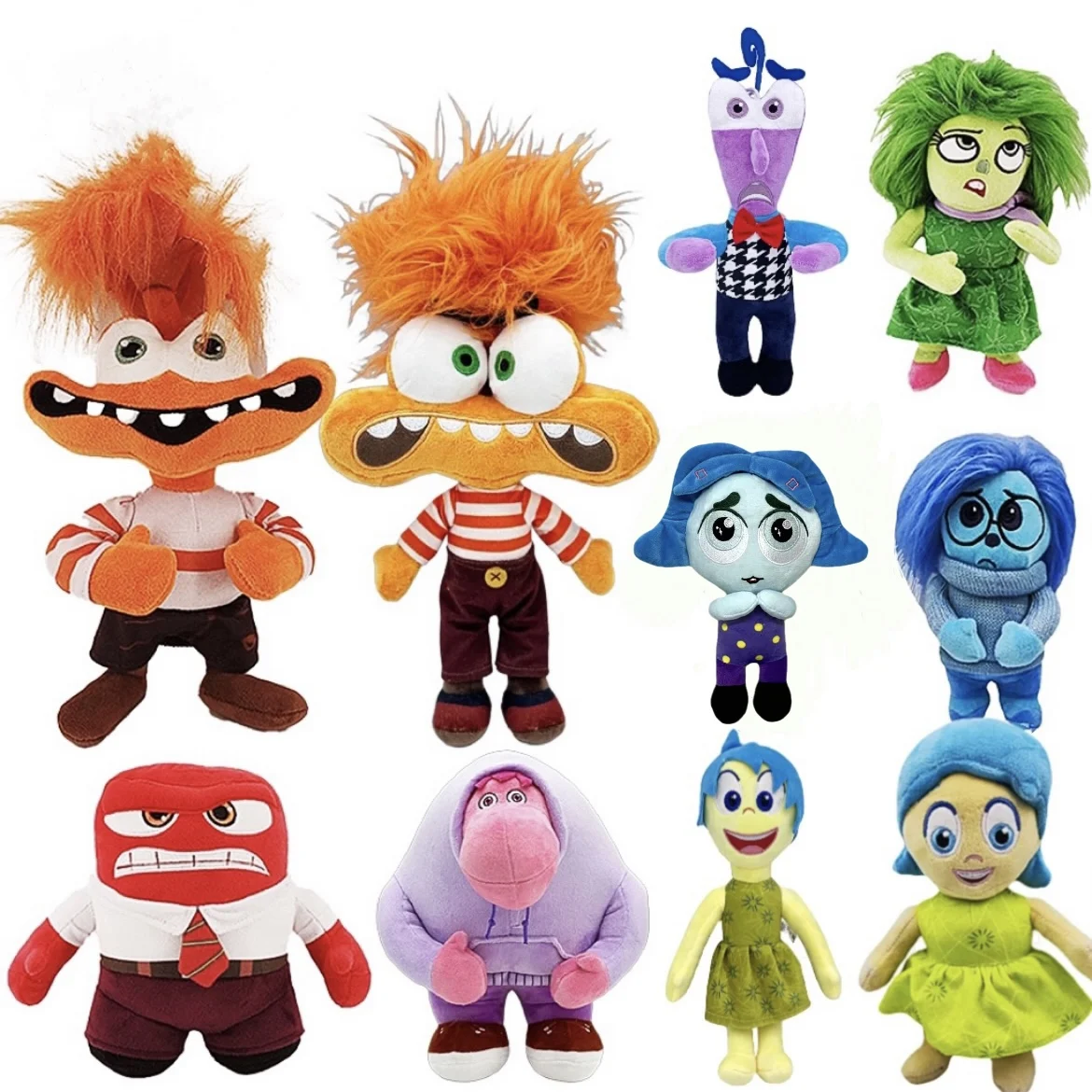 New Inside Out 2 Plush Anxiety Doll Cute Joy Fear Anger Disgust Sadness Riley Plushish Toys Collection Model Toy Birthday Gift