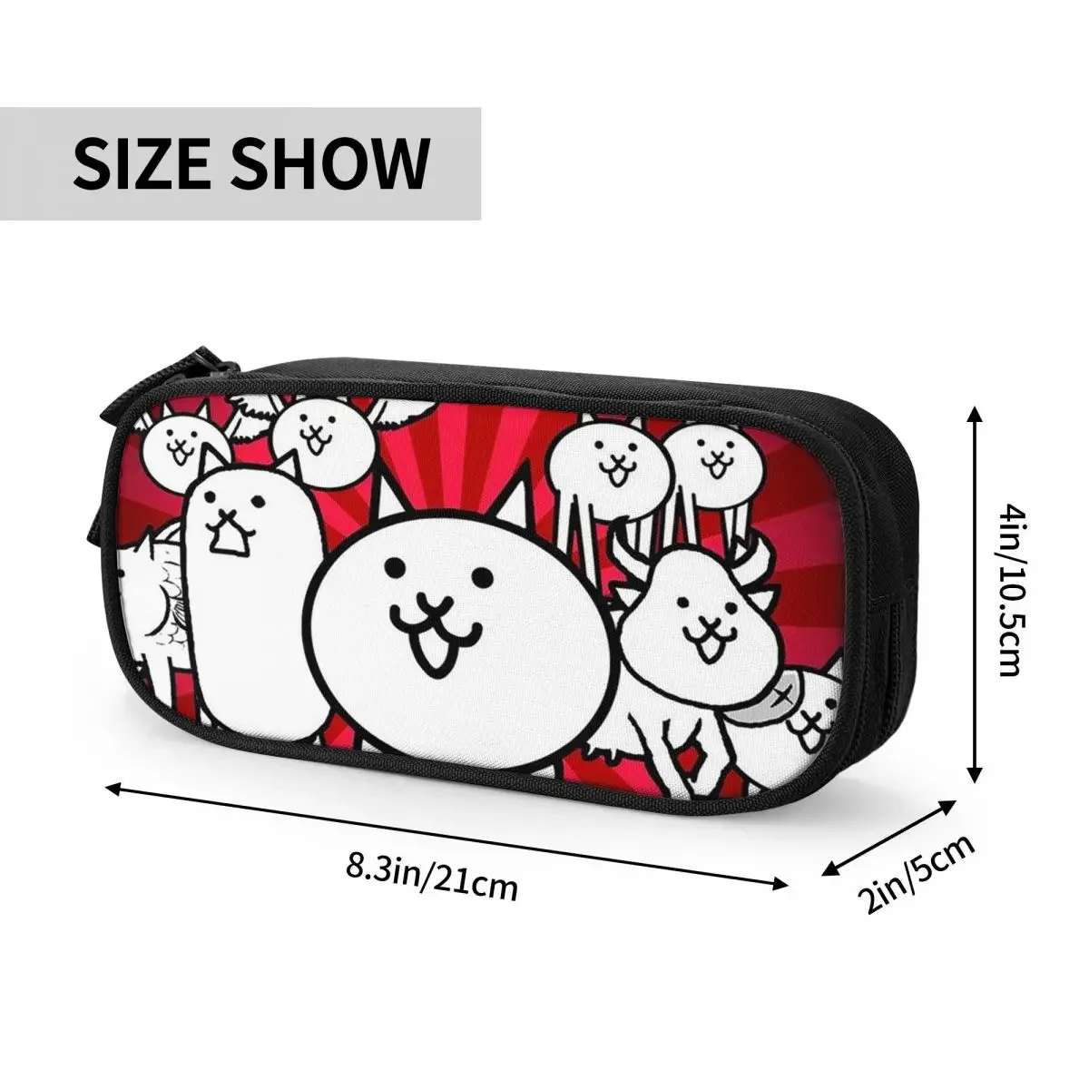 Nyanko Great War Battle Cats Pencil Cases Big Capacity Pen Bags Pen Box Pencil Pouch For Boys Girls Students Stationery School