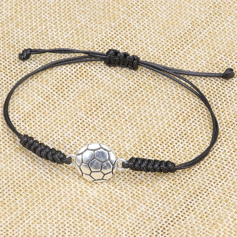 5pcs Charm Bracelet For Boy Girl Alloy volleyball Football Braiding Adjustable Bracelet Couples Friendship Bracelet Jewelry