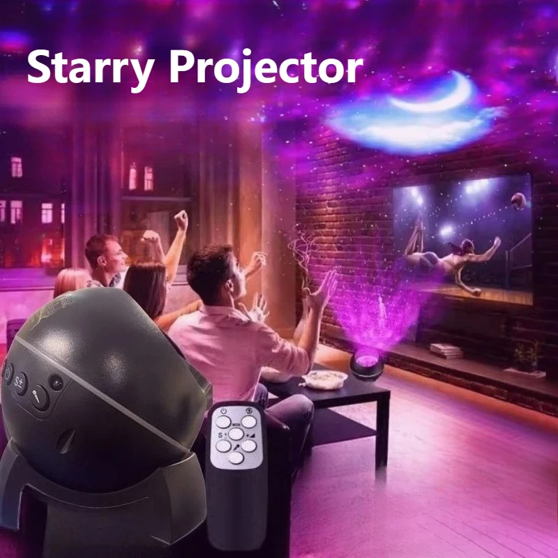 Novelty Starry Projector Galaxy Light Ambient Light Projector Galaxy Night Light Projector for Bedroom Decoration Birthday Gifts