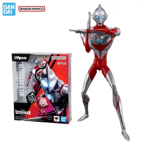 Bandai Original Genuine Figure Ultraman: Rising Model Kit Anime Figures SHF Ultraman & Emi Collection Model Action Figure Toys